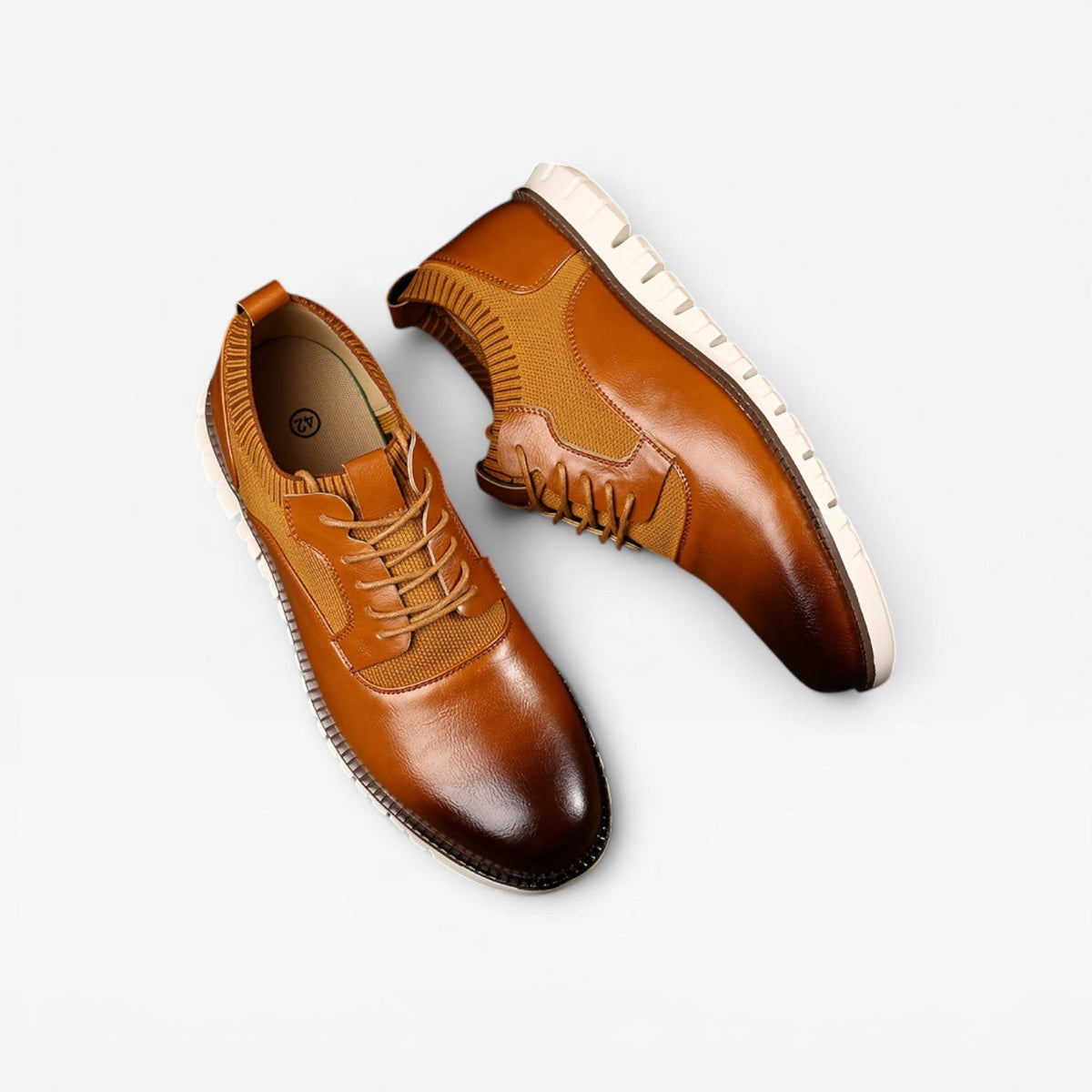 Men's Oxford Style Trainers – Smart Casual Lace Up Leather Sneakers