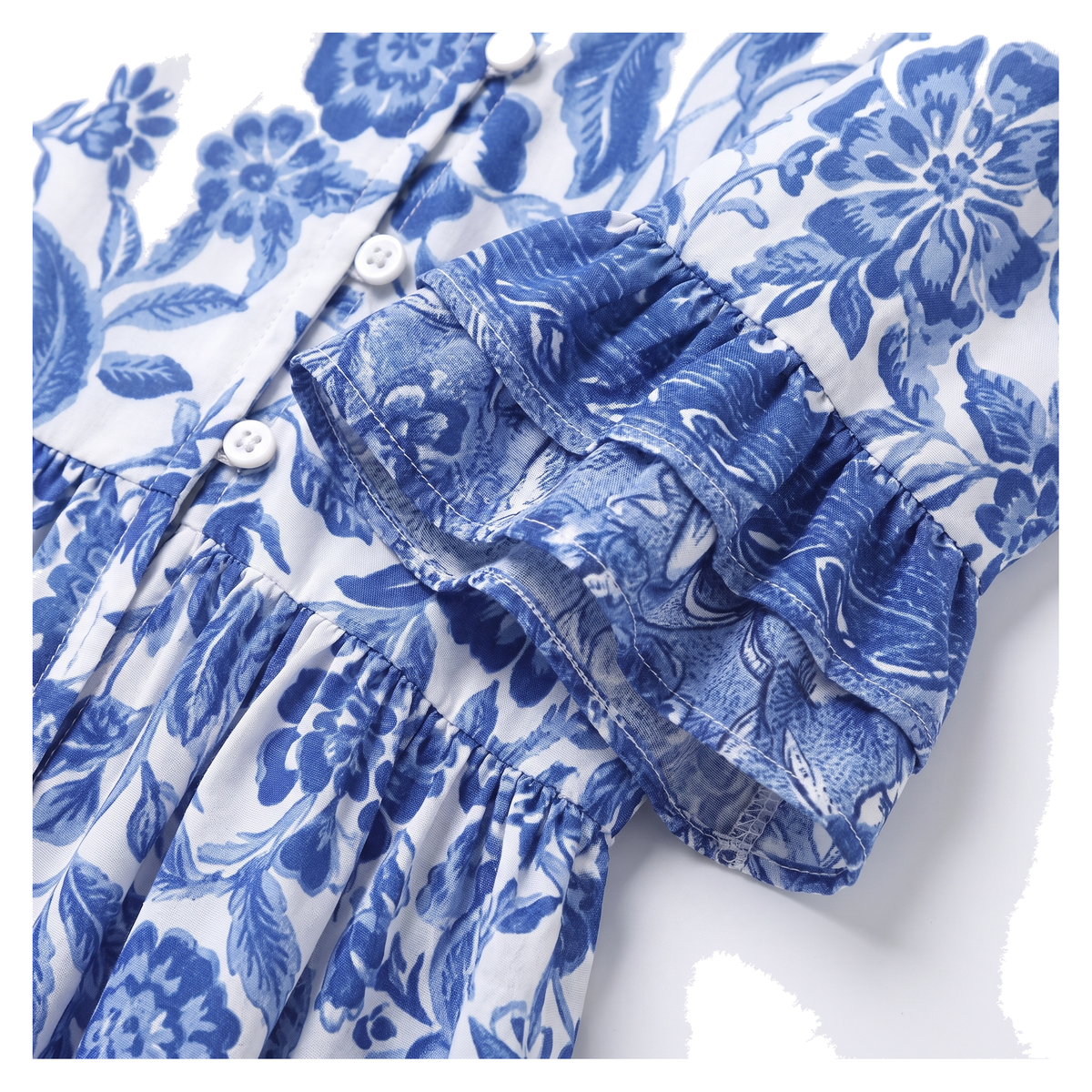 Floral Button Midi Dress