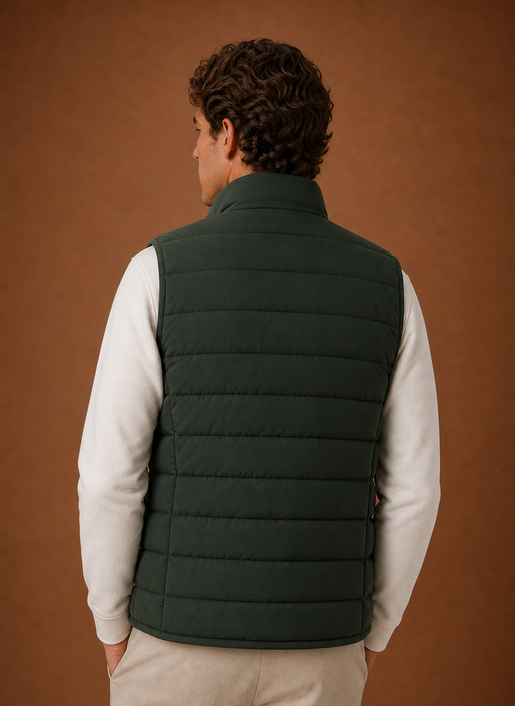 Men's Puffer Vest - Lightweight Quilted Winter Gilet | Areleon
