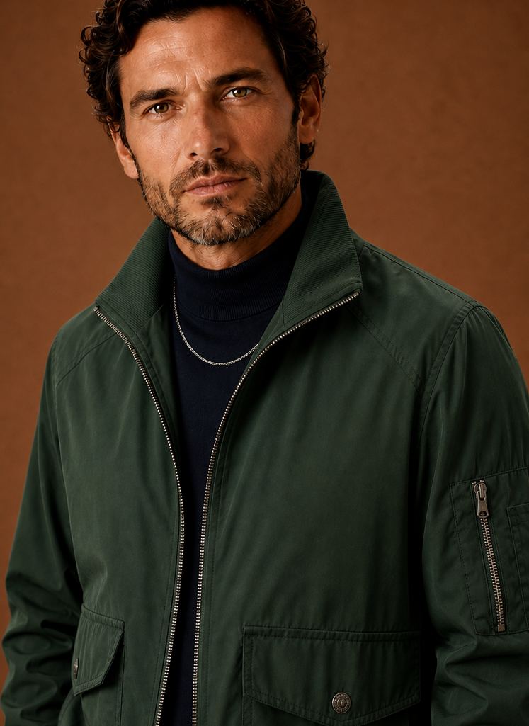Men's Lightweight Bomber Jacket Casual Zip Jacket | Areleon