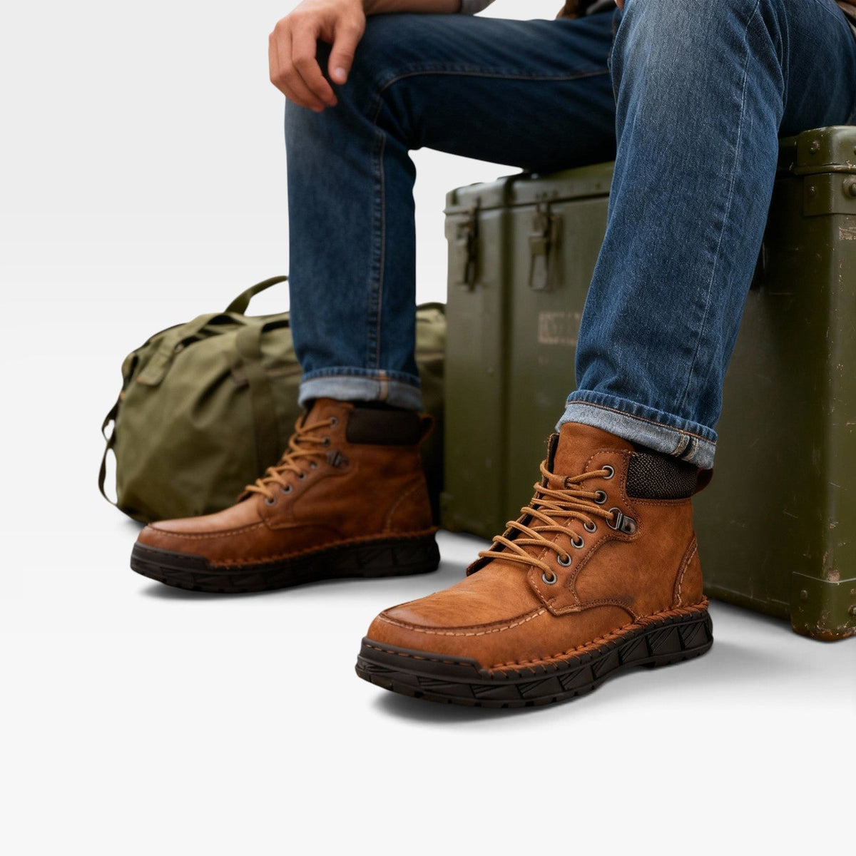 Men's Suede Lace-Up Ankle Boots