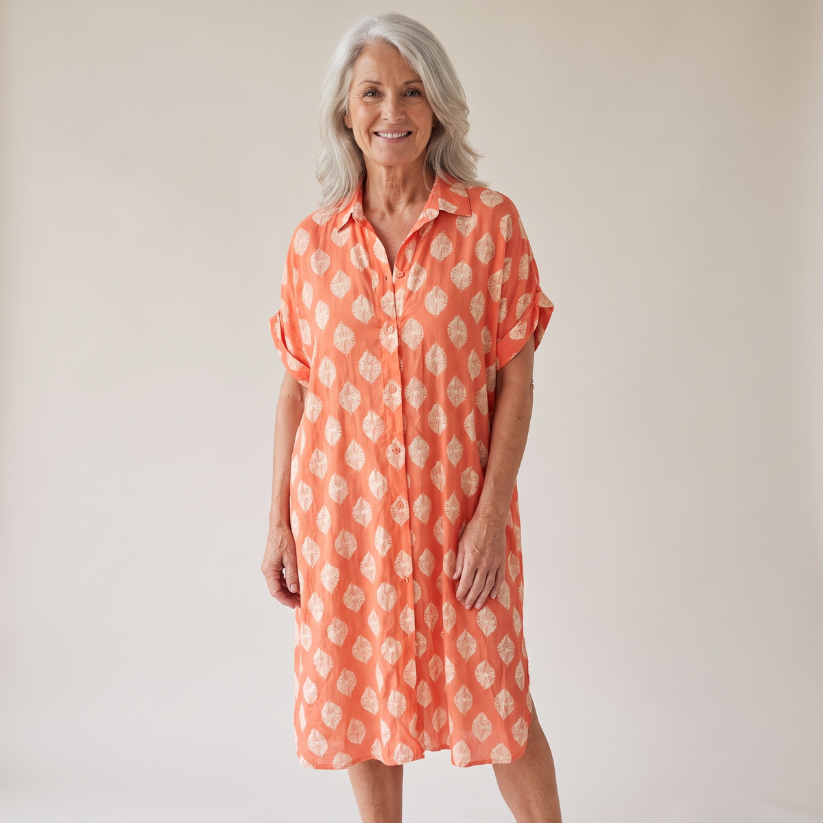 Printed Shirt Dress