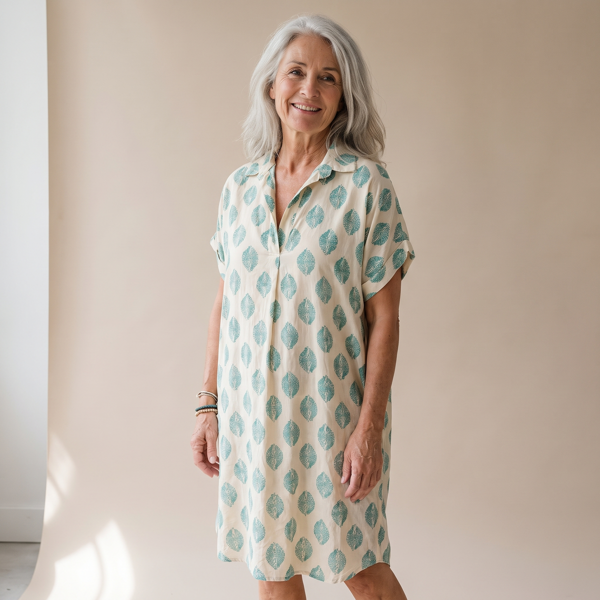 Printed Shirt Dress