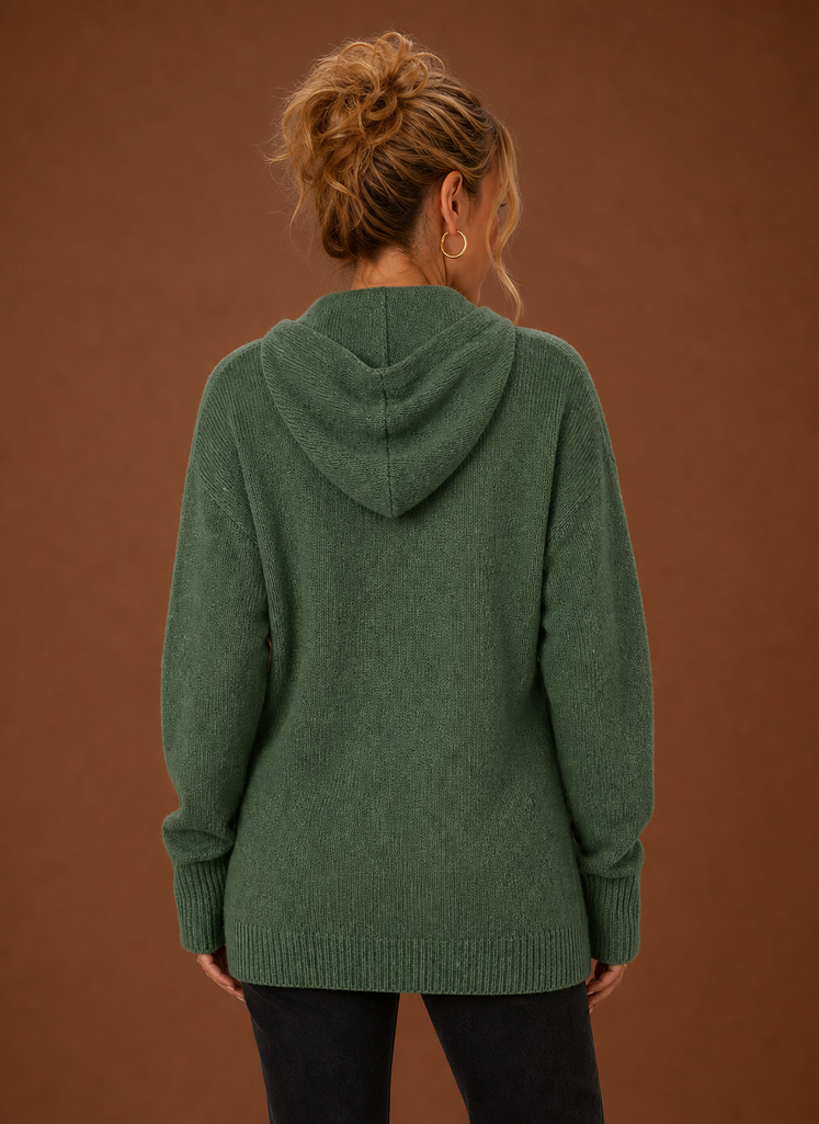 Women's Knit Cardigan - Oversized Button-Front Sweater | Areleon