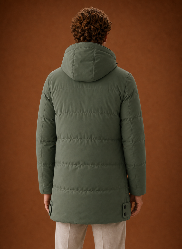 Men's Puffer Jacket - Hooded Parka Winter Coat | Areleon