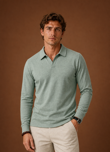 Men's Polo Shirt - Short Sleeve Button-Placket Golf Shirt | Areleon