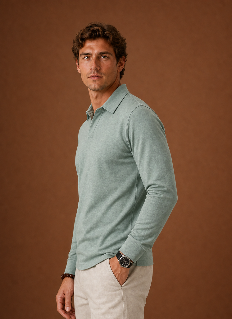Men's Polo Shirt - Short Sleeve Button-Placket Golf Shirt | Areleon