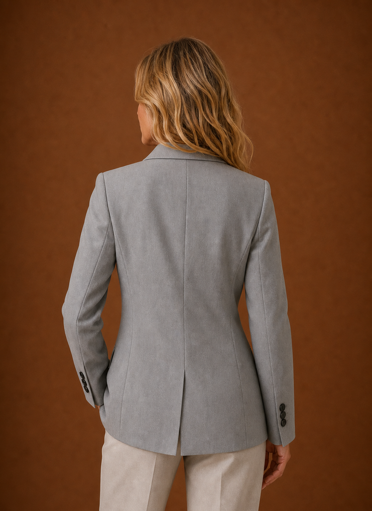 Women's Blazer - Tailored Longline Office Jacket | Areleon