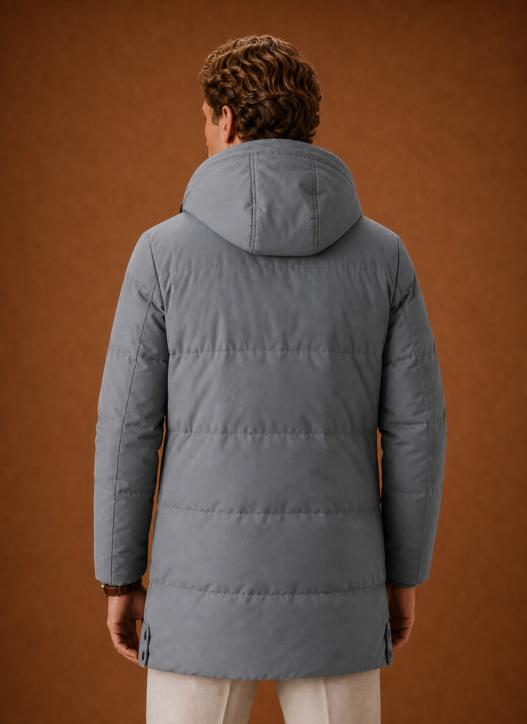 Men's Puffer Jacket - Hooded Parka Winter Coat | Areleon