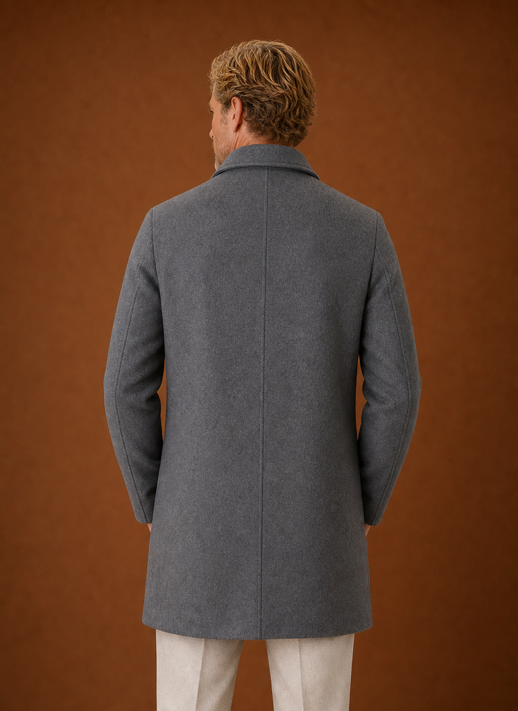 Men's Overcoat - Mid-Length Tailored Topcoat | Areleon