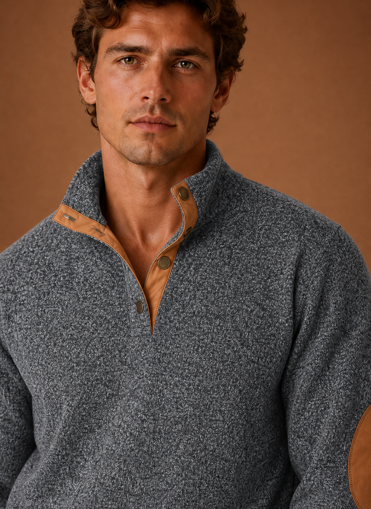 Men's Mock Neck Pullover Layering Sweater | Areleon