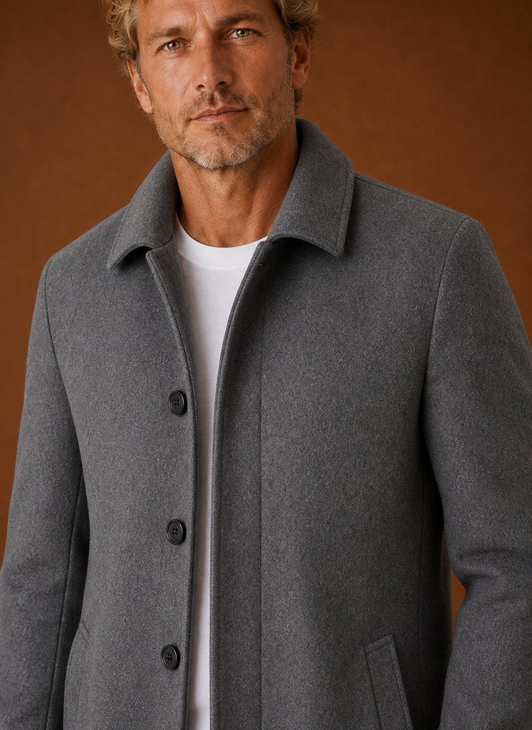 Men's Overcoat - Mid-Length Tailored Topcoat | Areleon