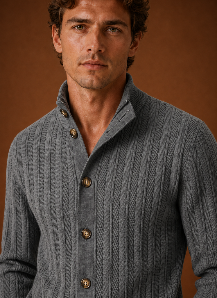 Men's Knit Cardigan - Button Front Sweater | Areleon