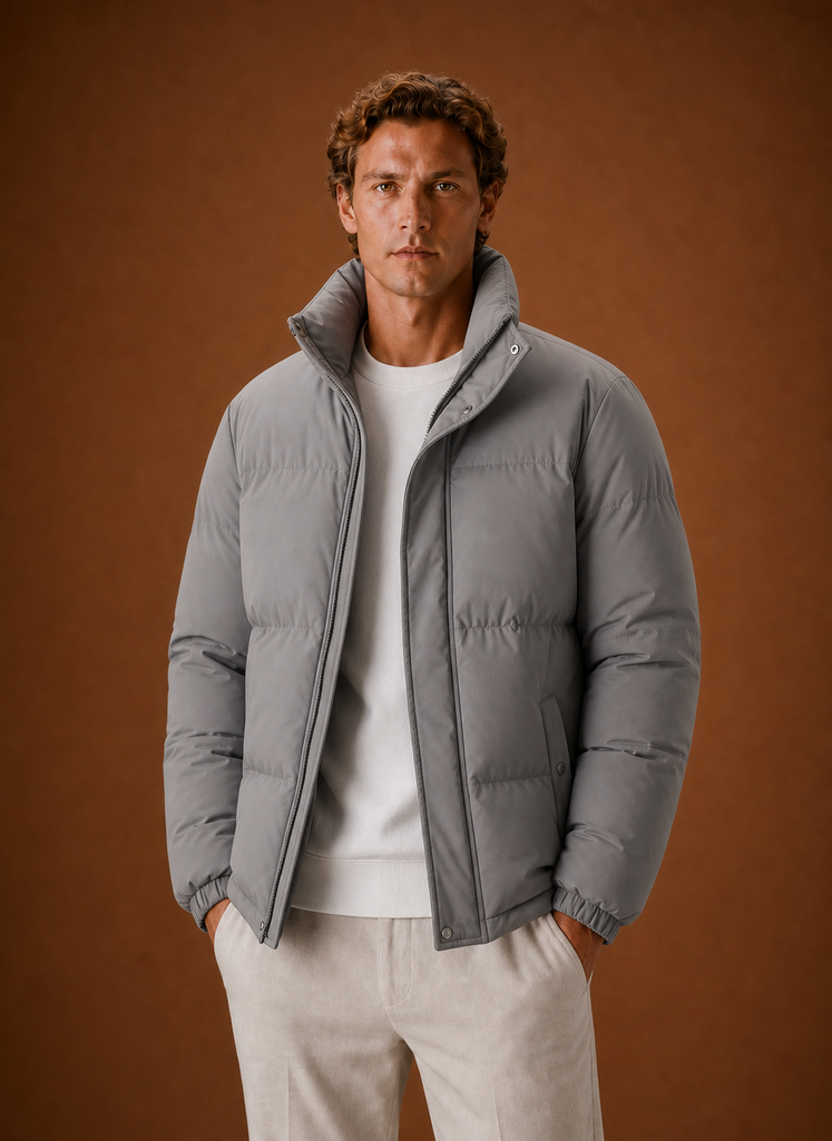 Men's Puffer Jacket - Oversized Fit Winter Coat | Areleon