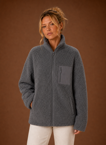 Women's Sherpa Zip-Up Jacket | Areleon