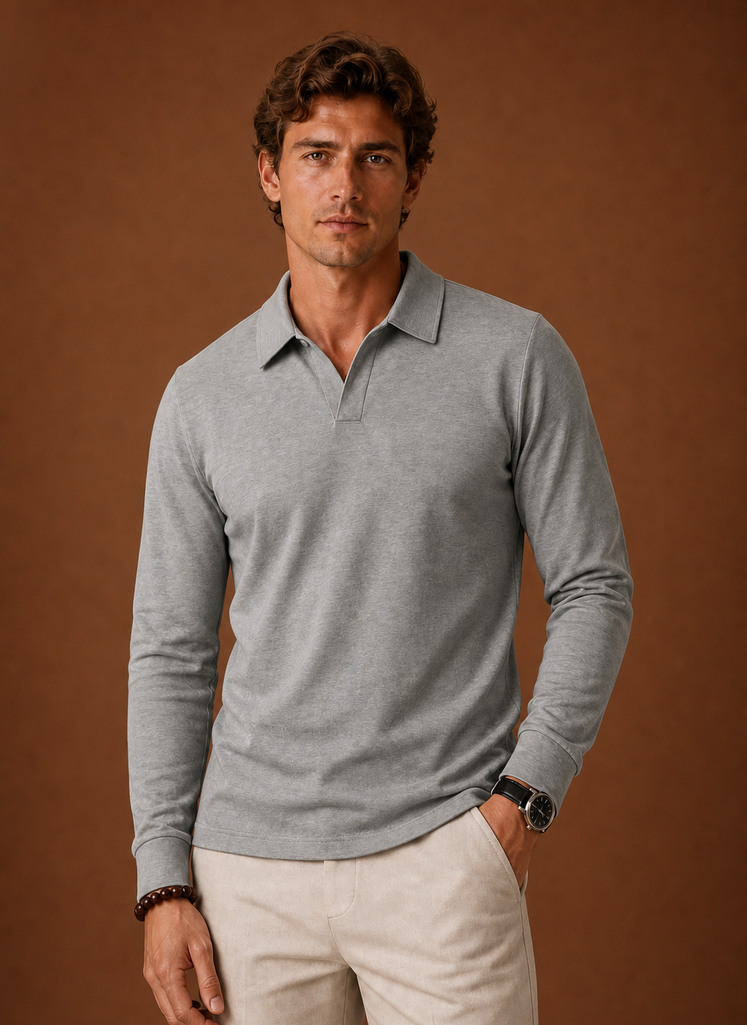 Men's Polo Shirt - Short Sleeve Button-Placket Golf Shirt | Areleon