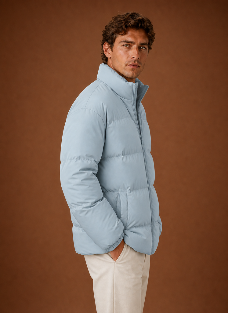 Men's Puffer Jacket - Quilted Winter Coat | Areleon