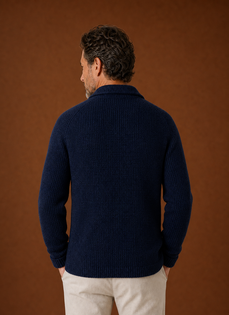 Men's Knit Blazer Cardigan - Button Front Layering Jacket | Areleon