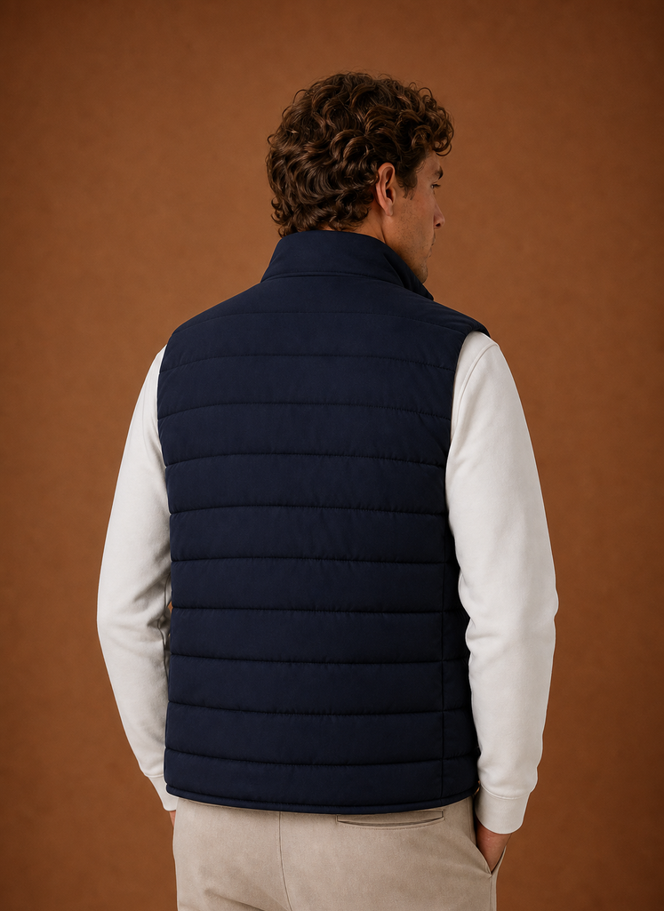 Men's Puffer Vest - Lightweight Quilted Winter Gilet | Areleon