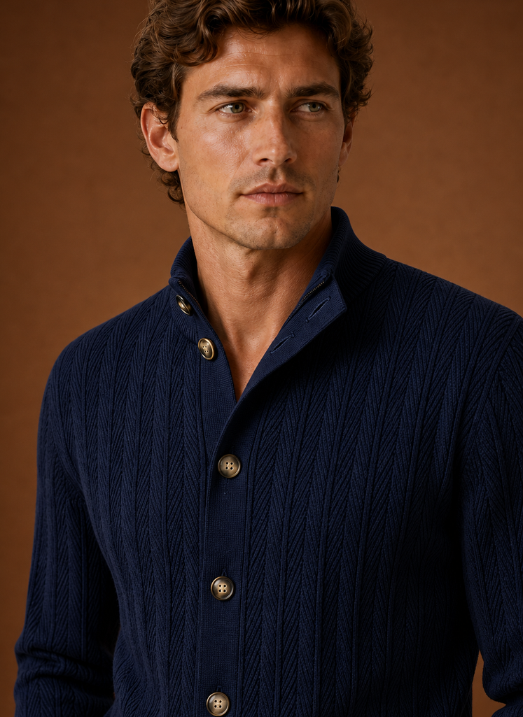Men's Knit Cardigan - Button Front Sweater | Areleon