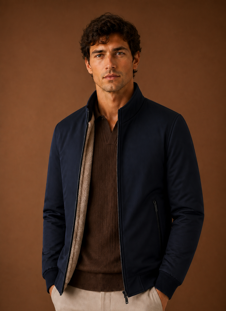 Men’s Lightweight Fleece Bomber Jacket | Areleon