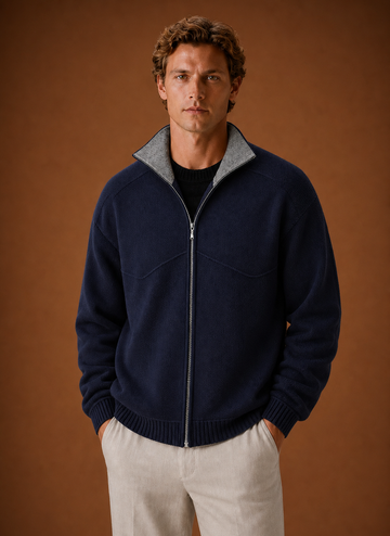 Men's Knit Cardigan - Full-Zip Sweater Jacket | Areleon