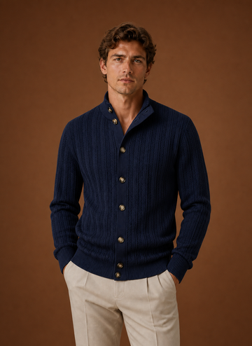 Men's Knit Cardigan - Button Front Sweater | Areleon