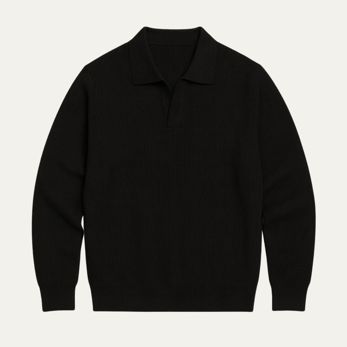 Portofino Knitted Strickpolo Langarm