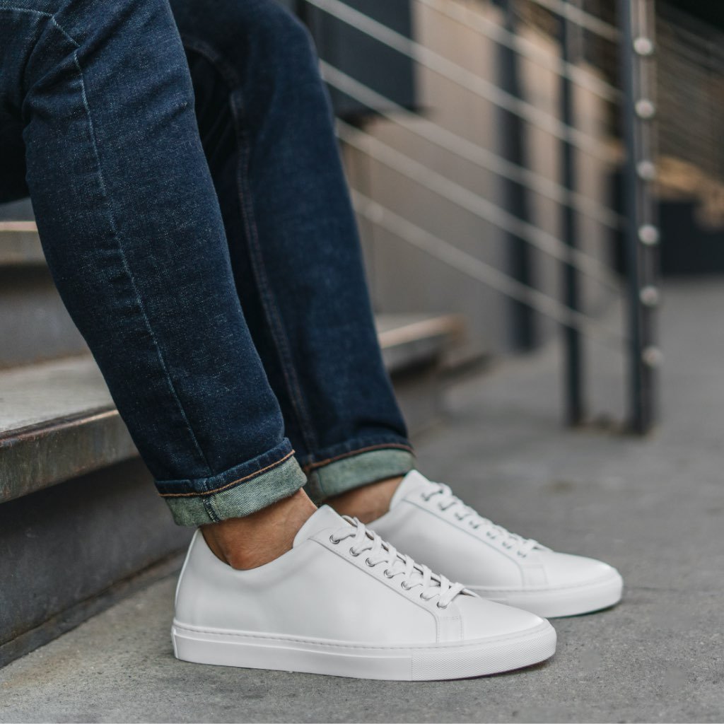 Men's Genuine Leather Low-Top Trainers