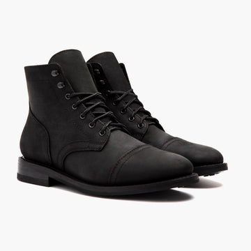 Men's Genuine Leather Cap Toe Boots
