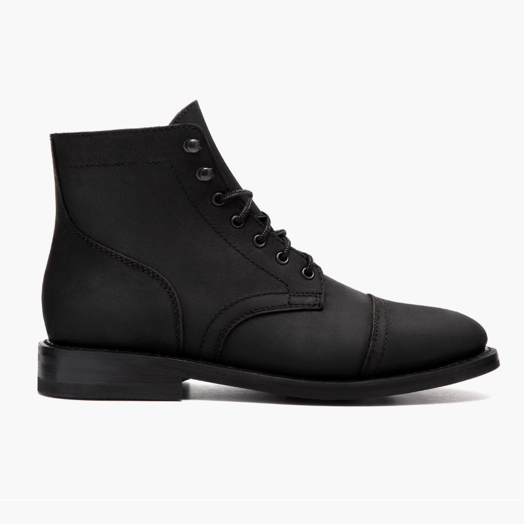 Men's Genuine Leather Cap Toe Boots