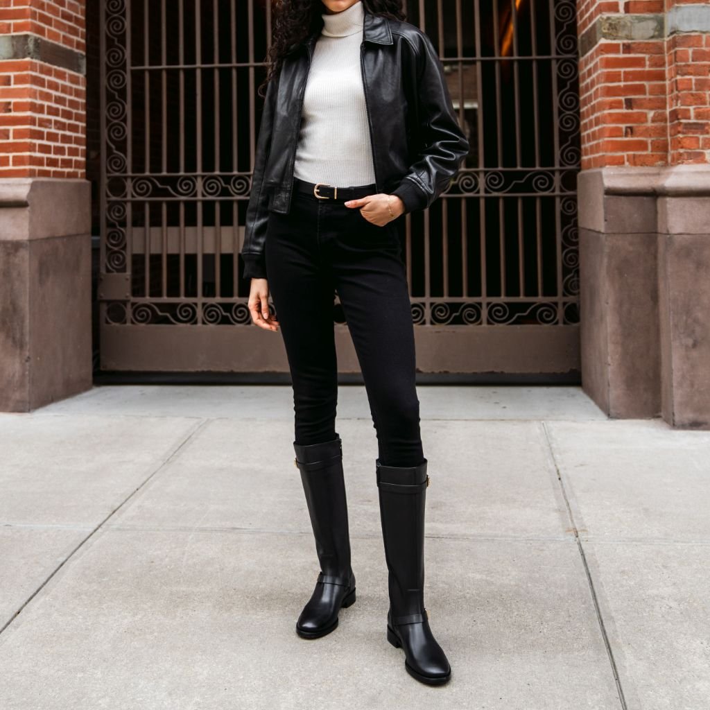 Women's Wide Calf Knee High Leather Boots
