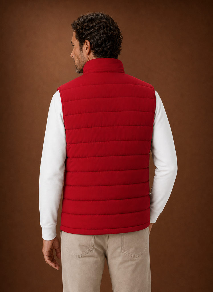Men's Puffer Vest - Quilted Stand Collar Sleeveless Jacket | Areleon