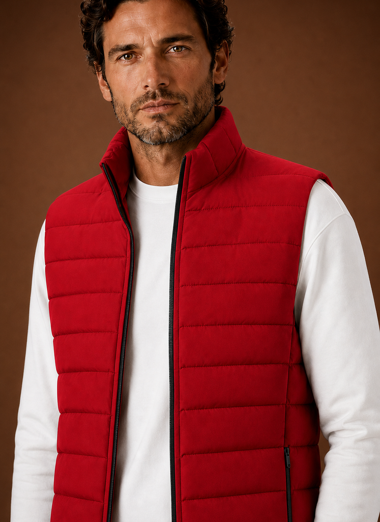 Men's Puffer Vest - Quilted Stand Collar Sleeveless Jacket | Areleon