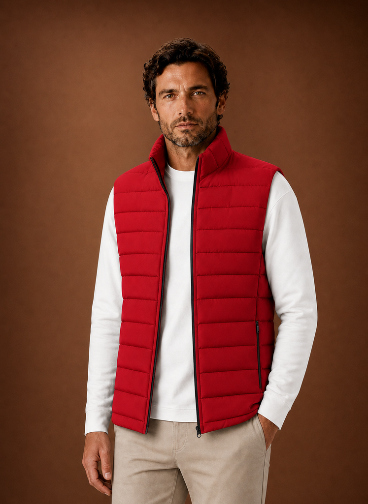 Men's Puffer Vest - Quilted Stand Collar Sleeveless Jacket | Areleon