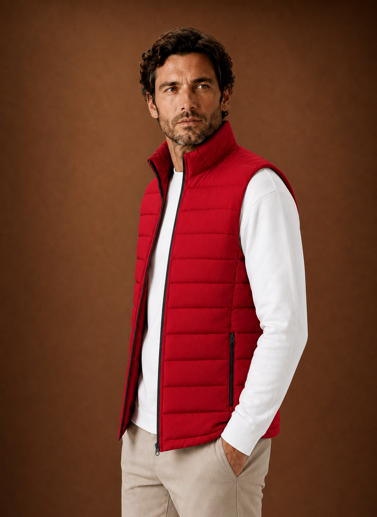 Men's Puffer Vest - Quilted Stand Collar Sleeveless Jacket | Areleon