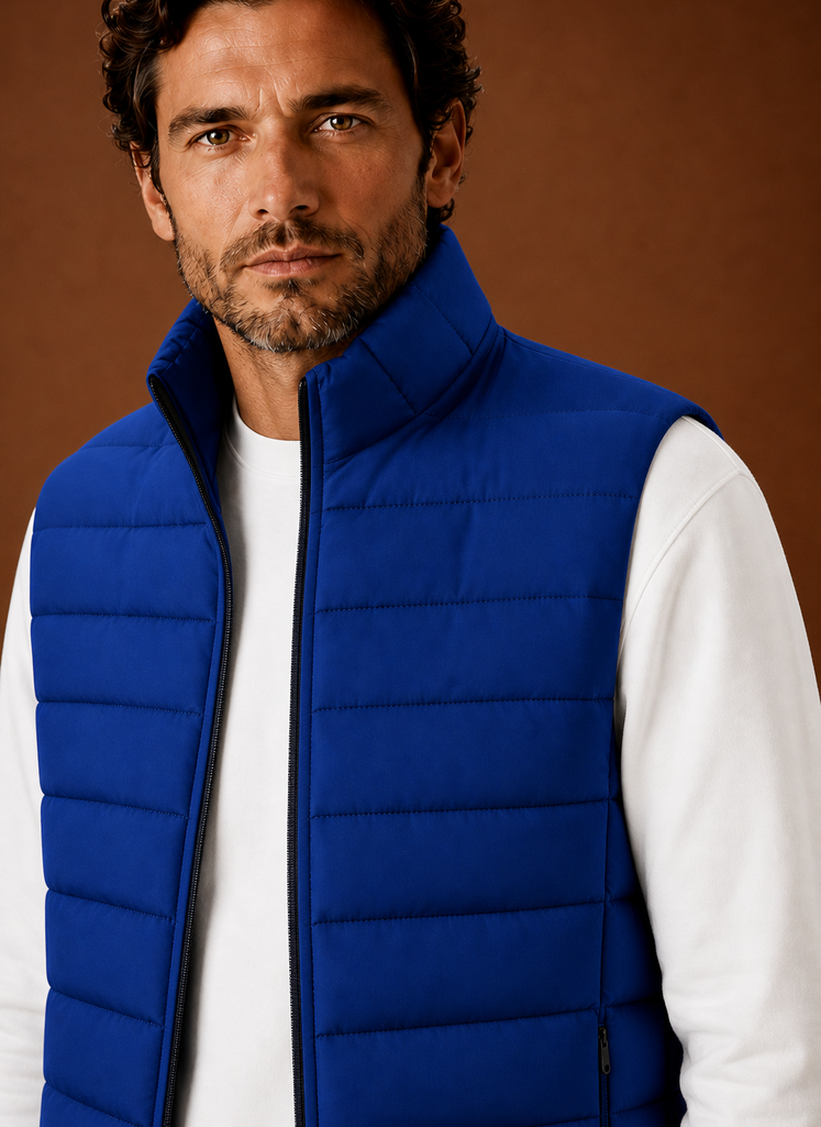 Men's Puffer Vest - Quilted Stand Collar Sleeveless Jacket | Areleon