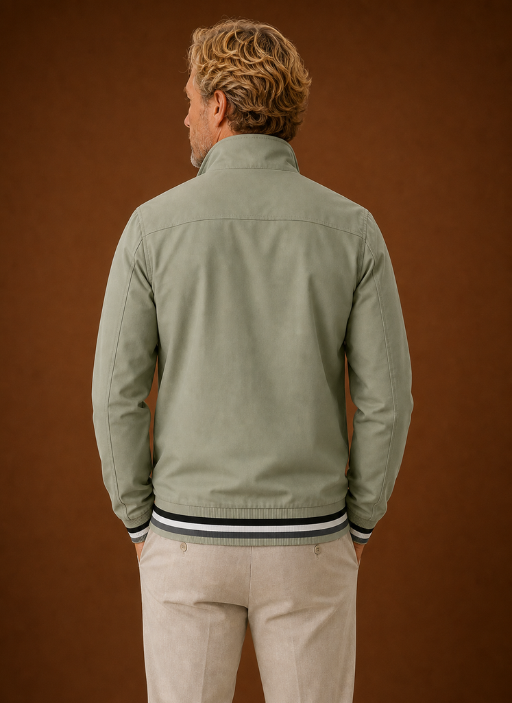 Men's Lightweight Bomber Jacket - Zip Up Windbreaker Coat | Areleon
