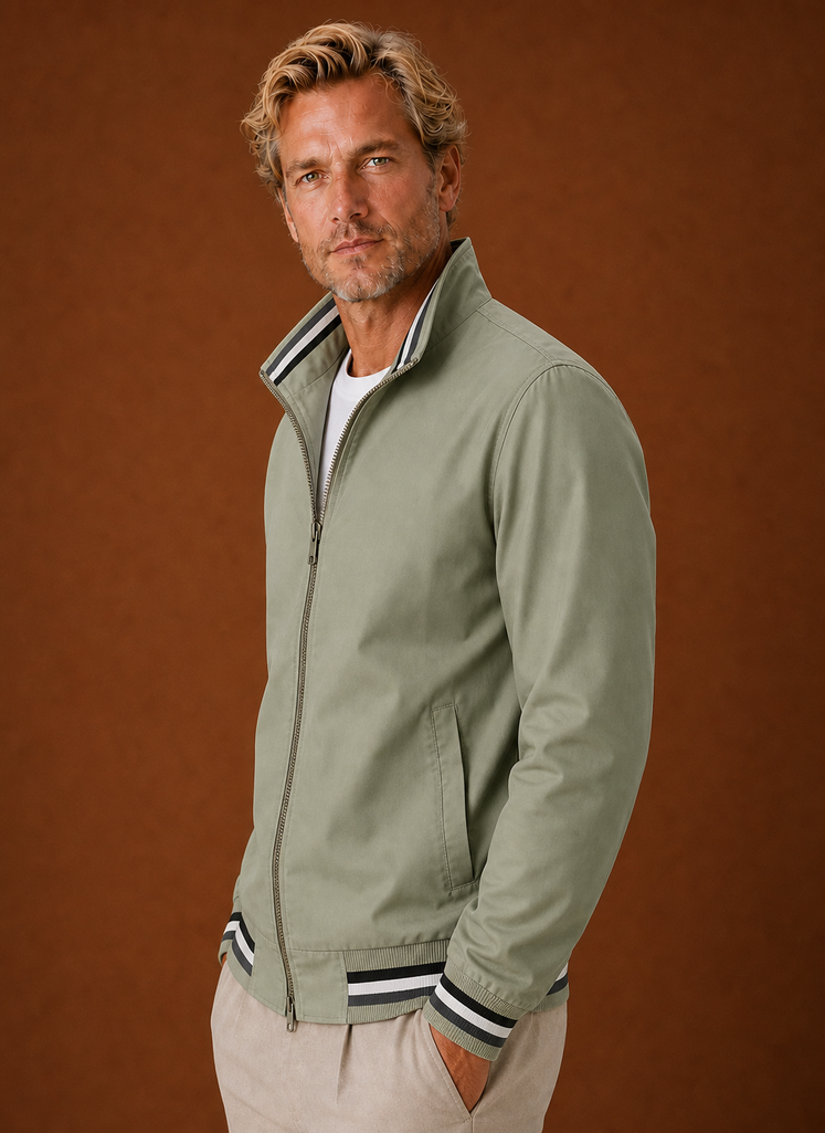 Men's Lightweight Bomber Jacket - Zip Up Windbreaker Coat | Areleon