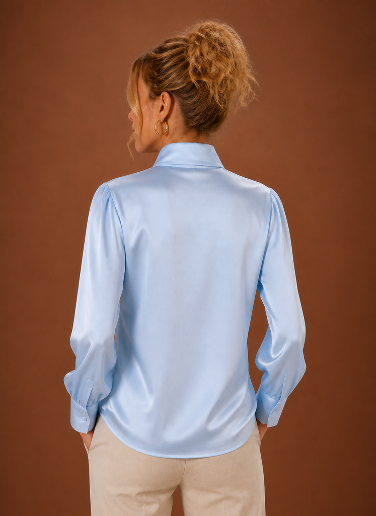 Women’s Satin look  Bow Blouse | Areleon