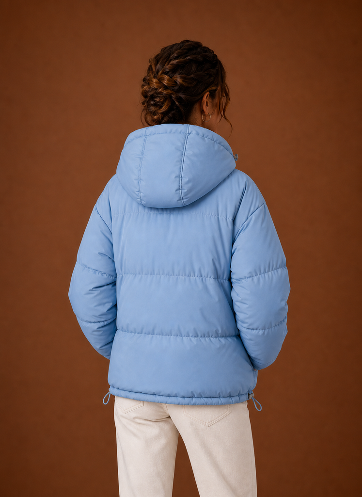 Women's Puffer Jacket - Hooded Winter Coat | Areleon