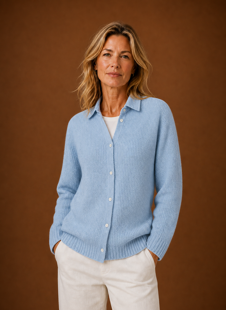 Women's Knit Cardigan - Button-Front Sweater | Areleon