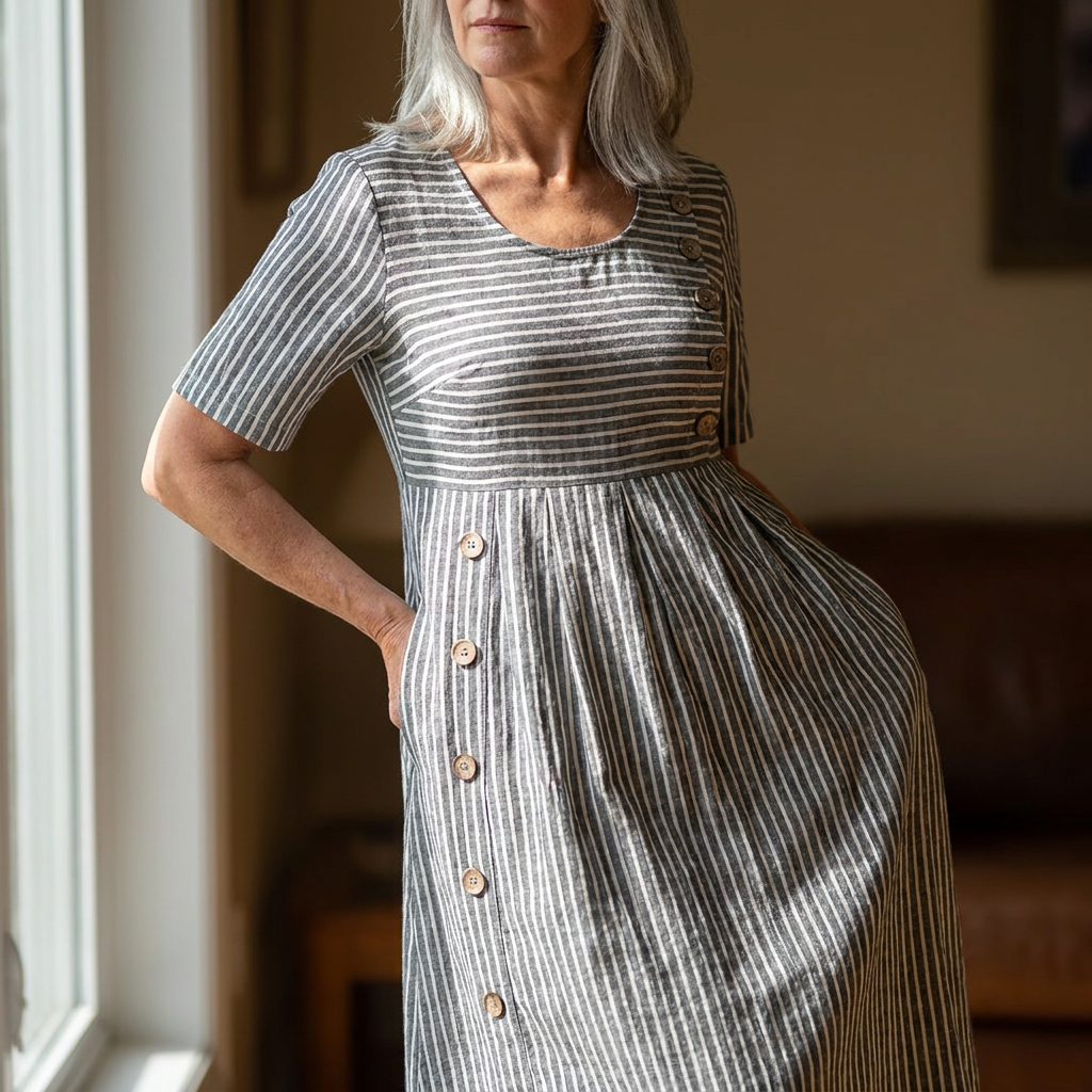 Striped Midi Dress