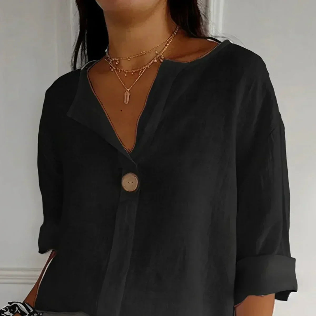 Relaxed Button Blouse