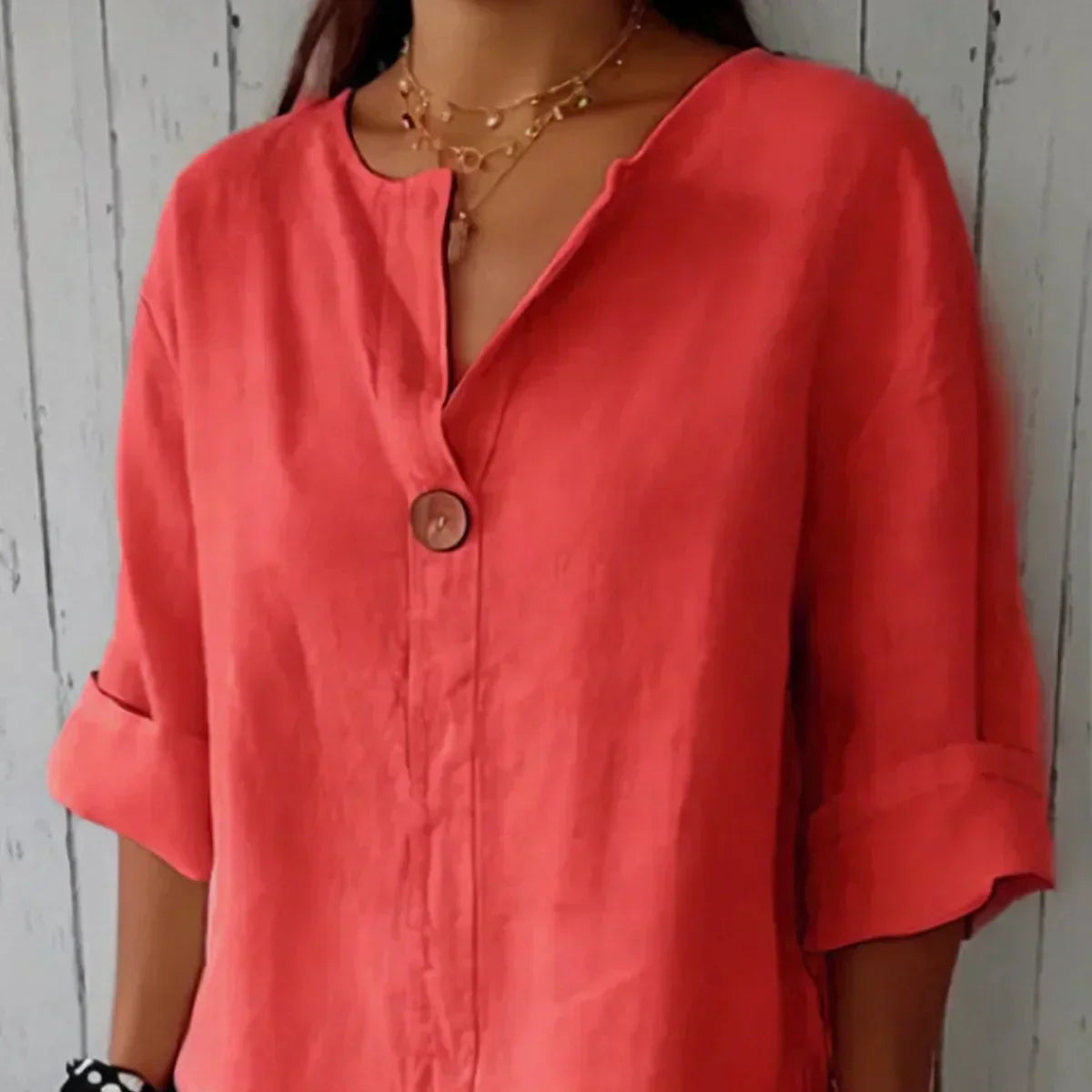Relaxed Button Blouse