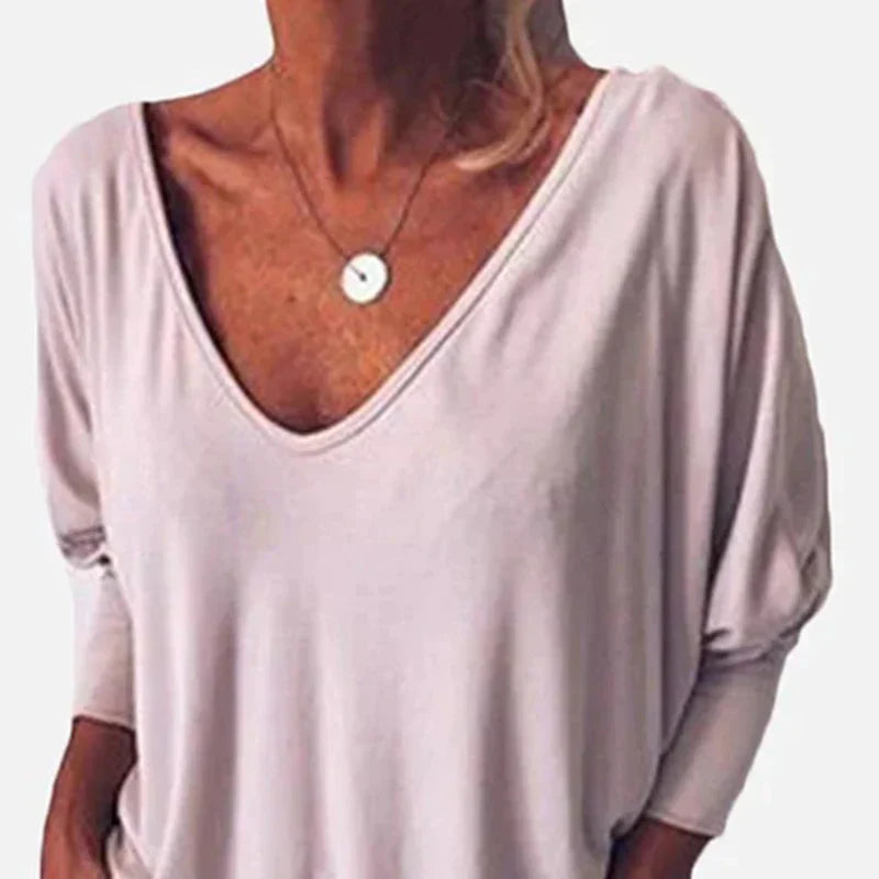 Draped V-Neck Top