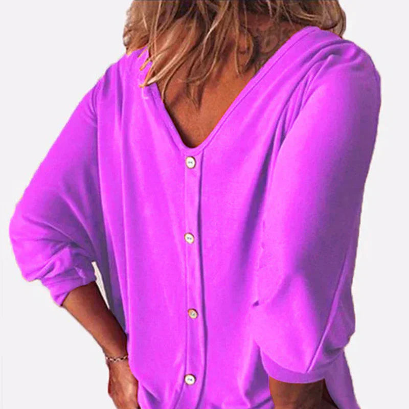 Draped V-Neck Top