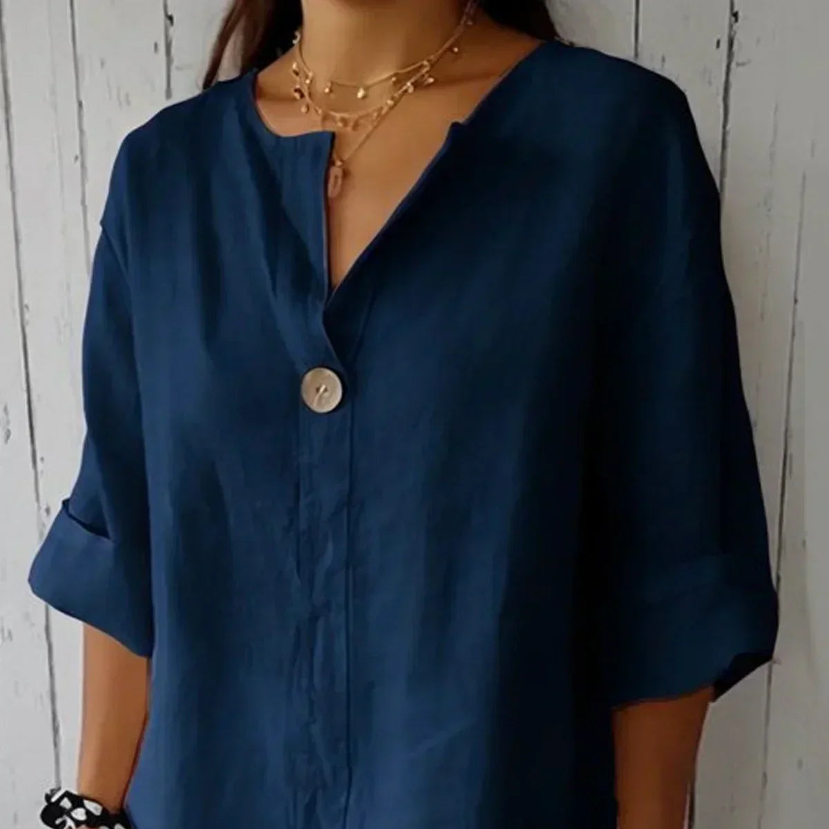 Relaxed Button Blouse