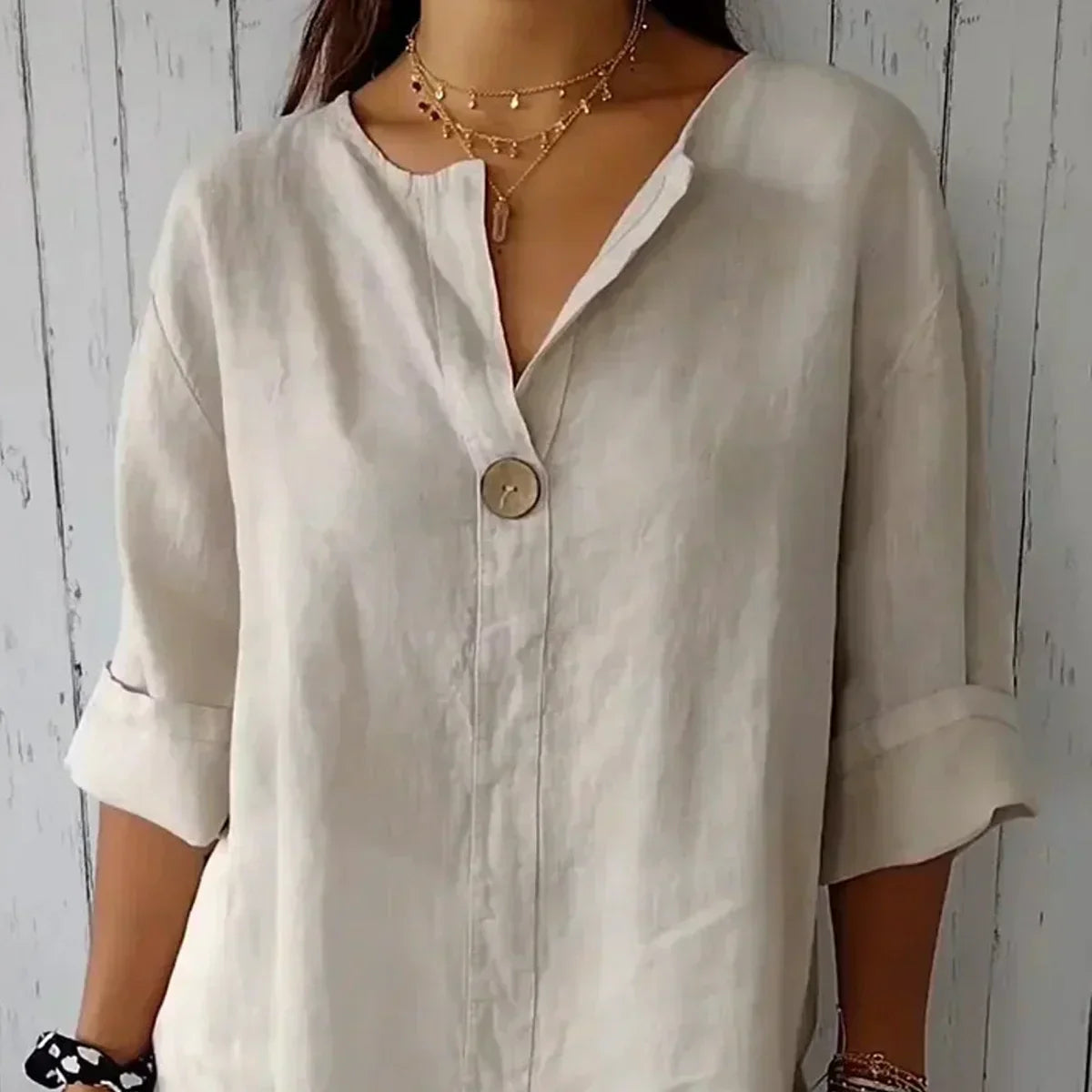 Relaxed Button Blouse