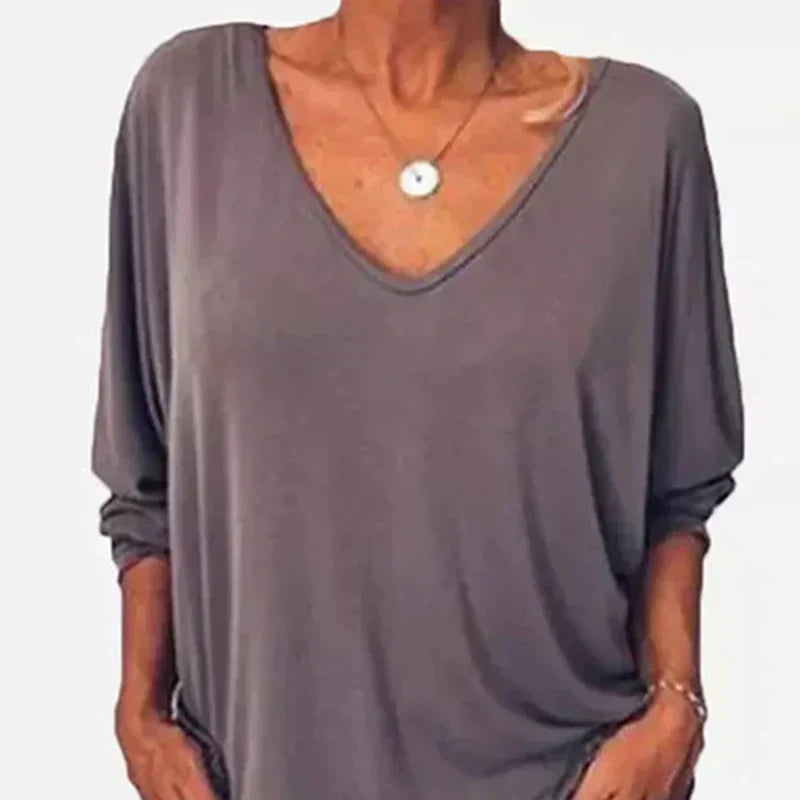 Draped V-Neck Top